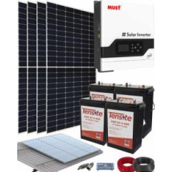 Kit solaire isolé 3000W 24V 9000Whdia avec batterie OPzS