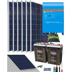 Kit solaire 2000W 12V 4500Whdia avec onduleur Victron
