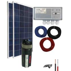 Kit de pompage solaire submersible jusqu'à 70 m de hauteur
