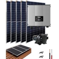 Kit de filtration solaire avec pompe 1hp pour piscine