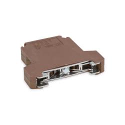 Borne de raccordement Rail Din brun 10 mm2